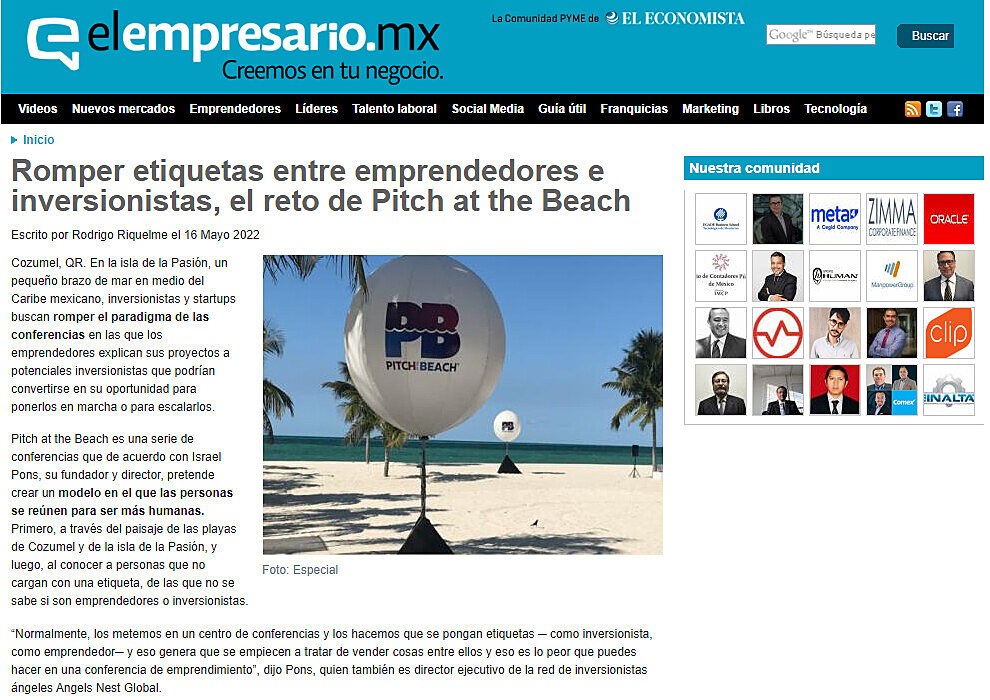 Romper etiquetas entre emprendedores e inversionistas, el reto de Pitch at the Beach